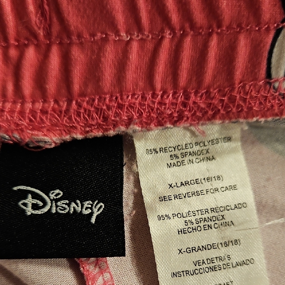Disney Minnie Mouse jogger style sleepwear bottoms drawstring XL - Picture 4 of 8